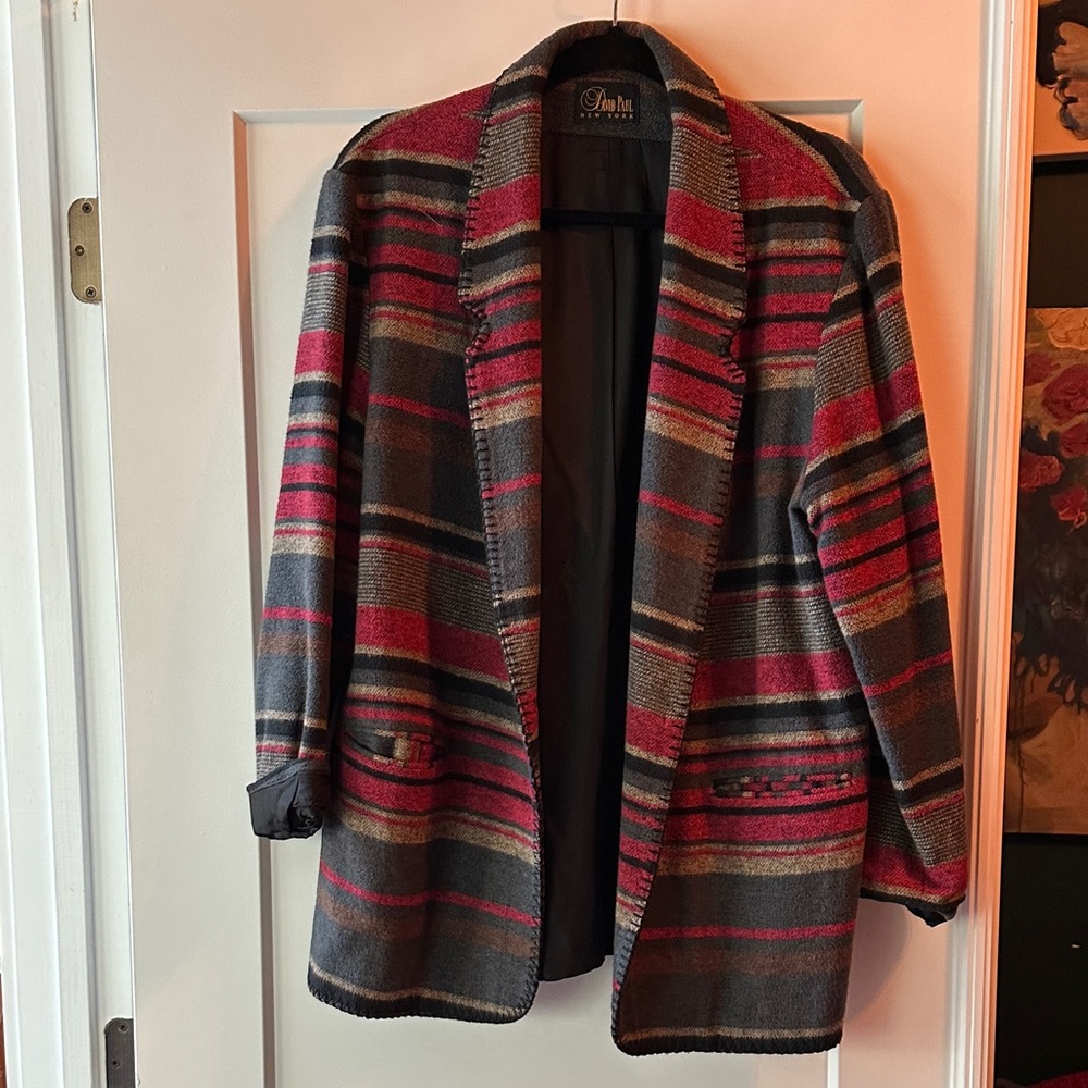David Paul Women's Striped wool Blazer